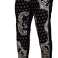 Elegant Bandana Print Silk-Cotton Pants