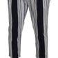 Elegant Striped Cotton Pants for Men