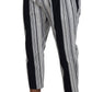 Elegant Striped Cotton Pants for Men