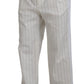 Elegant White Striped MainLine Trousers