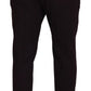 Elegant Brown Cotton Blend Trousers