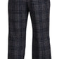 Elegant Gray Checkered Alpaca Blend Pants