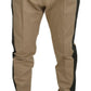 Elegant Bi-Color Cotton Stretch Pants