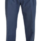 Elegant Blue Linen-Cotton Blend Trousers