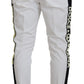 Elegant White Cotton Jogger Pants