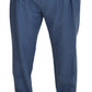 Elegant Blue Linen-Cotton Pants