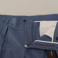 Elegant Blue Linen-Cotton Pants