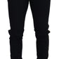 Elegant Black Wool-Blend Trousers