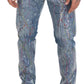 Exquisite Color Splash Denim Pants