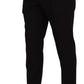 Elegant Black Virgin Wool Trousers