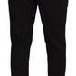 Elegant Black Virgin Wool Trousers