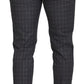 Elegant Checkered Cotton Pants for Men