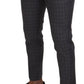 Elegant Checkered Cotton Pants for Men