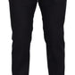 Elegant Dark Grey Wool Silk Pants