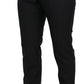 Elegant Dark Grey Wool Silk Pants