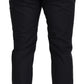 Elegant Dark Grey Wool Silk Pants