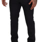 Elegant Dark Grey Wool Silk Pants