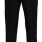 Elegant Black Virgin Wool Blend Trousers