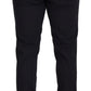 Elegant Black Wool Blend Trousers