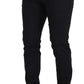 Elegant Black Wool Blend Trousers