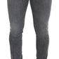 Chic Grey Washed Denim Pants