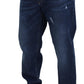 Elegant Blue Washed Denim Pants