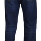 Elegant Blue Washed Denim Pants