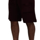 Elegant Maroon Tailored Shorts