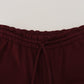 Elegant Maroon Tailored Shorts