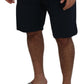 Elegant Blue Cotton Blend Shorts