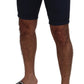 Elegant Blue Cotton Blend Shorts