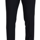 Elegant Black Wool Blend Trousers