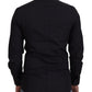 Elegant Slim Fit Black Cotton Dress Shirt