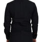 Chic Black Cotton Dress Shirt