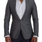 Elegant Light Gray Sicilia Blazer Jacket