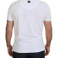 Elegant White Crewneck Cotton Silk Tee