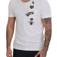 Elegant White Crewneck Cotton Silk Tee