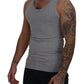 Sleek Sleeveless Grey Cotton Tank Top