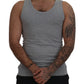 Sleek Sleeveless Grey Cotton Tank Top