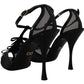 Elegant Black Stiletto Heeled Sandals