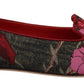 Multicolor Leather and Fabric Flats with Sacred Heart Patch