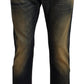 Elegant Blue Washed Denim Pants - Authentic Craftsmanship