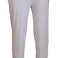 Chic White Jogger Pants - Casual Elegance