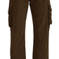 Chic Brown Corduroy Cargo Pants