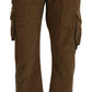 Chic Brown Corduroy Cargo Pants