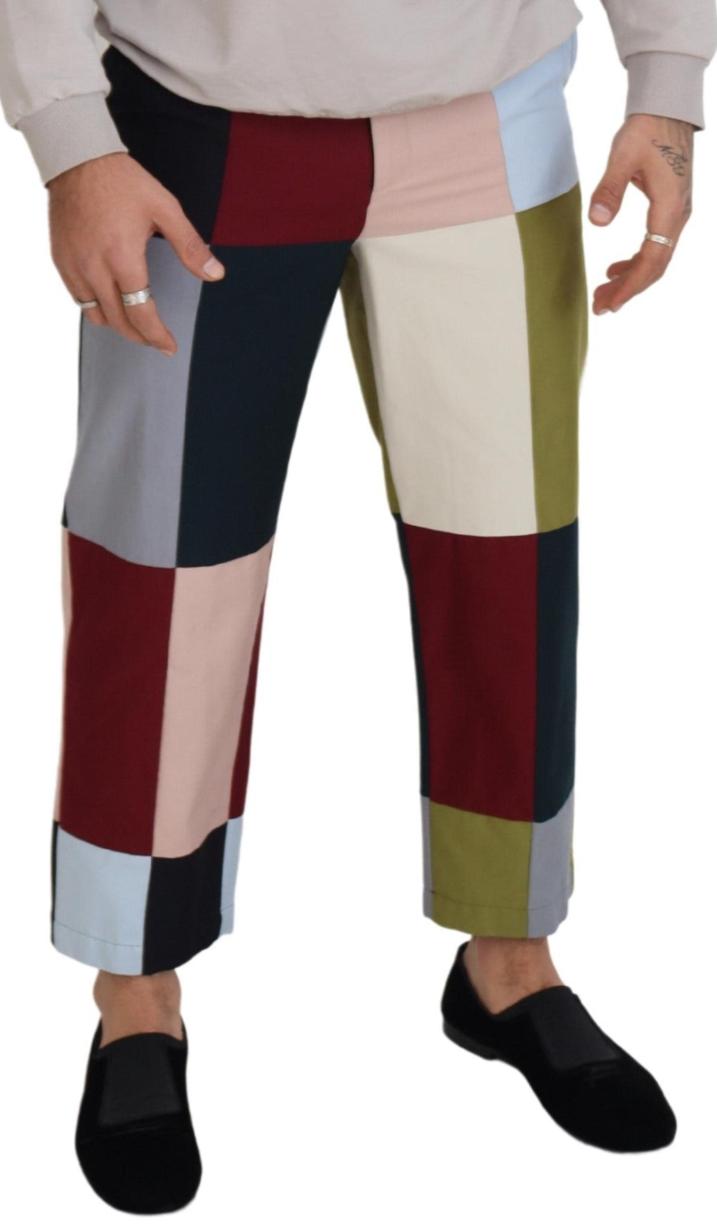 Stunning Multicolor Patchwork Pants