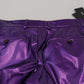 Elegant Shining Purple Straight Fit Pants