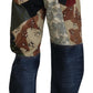 Patchwork Denim Rich Silk Blend Jeans