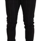 Elegant Black Striped Chino Pants