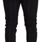 Elegant Black Striped Chino Pants